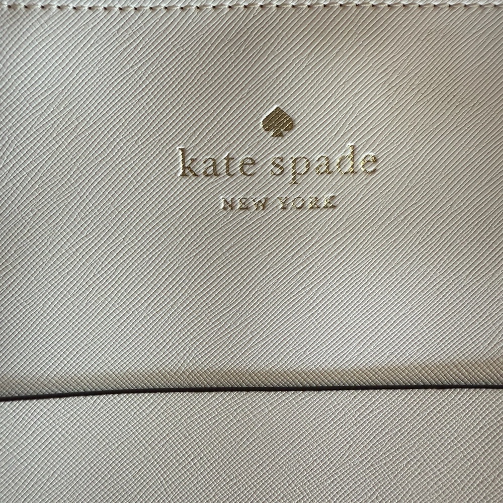 Kate Spade Beige Tote with Scarf Accent - Picture 2 of 11